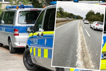 Betonmischer verliert Ladung: Stundenlange "manuelle Reinigungsaktion" auf Bundesstraße