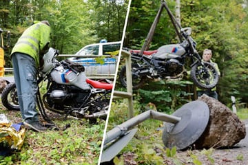 Schwerer Unfall am Feiertag: Motorradfahrer rauscht nach Rutschpartie gegen Geländer
