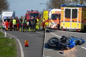 Vollsperrung nach schwerem Crash im Leipziger Norden: Radfahrer stirbt an Unfallstelle
