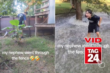 Viral Video of the Day for August 31, 2024: Boy cuts swimming pool open – and gets thrown through fence!