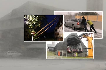 Unwetter zieht durchs Erzgebirge: Mehrere Autos liegen geblieben, Bäume umgestürzt