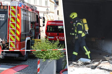 Dunkler Rauch löst Feuerwehreinsatz im Erzgebirge aus: Garagenbrand in der Altstadt