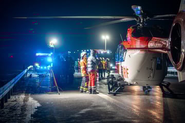 Unfall A9: Unfall auf A9: Rettungshubschrauber kann nicht mehr abheben