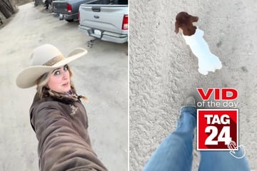 Viral Video of the Day for January 23, 2025: Woman shares cute new "tripping hazard" she found on her farm!