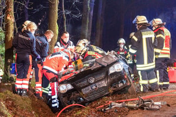 Teenager rasen gegen Baum: Fahrer (†19) tot, Mitfahrer eingeklemmt