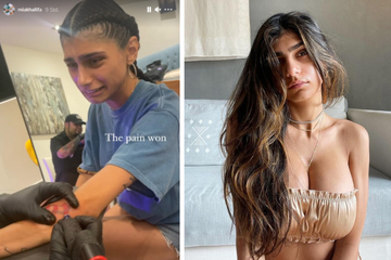 Ex-porn legend Mia Khalifa gets a tattoo: 