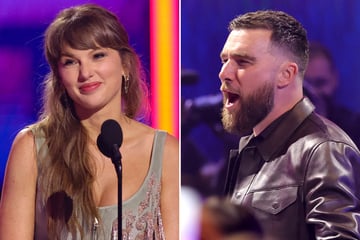 Taylor Swift gives Travis Kelce swoon-worthy shoutout in their awards show debut