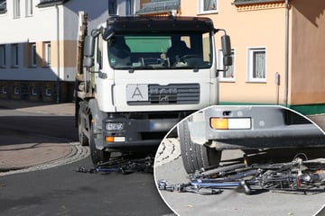 Radfahrer wird bei Leipzig von Lkw erfasst und schwer verletzt