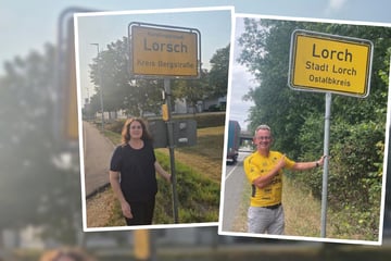 Kurioser Streich: Wer hat die Ortsschilder von Lorch und Lorsch vertauscht?