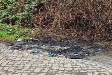 Leipzig: Vollständig ausgebrannt: Auto fängt in Thekla Feuer