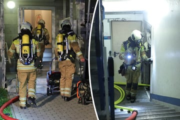 Dresden: Rauch im Treppenhaus: Feuerwehr löscht Kellerbrand