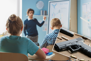Schüler (8) nimmt Waffe seiner Mutter mit in die Schule: Plötzlich löst sich ein Schuss