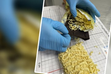 Als der Zoll das Gepäck einer Frau durchsucht, macht er in Instant-Nudeln einen Schmuggel-Fund