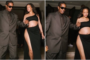 Rihanna continues to slay pregnancy fashion with daring cut-out dress