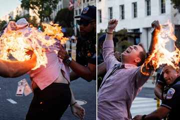 DC demonstrator sets himself on fire at Gaza war protest outside White House