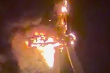 Windrad steht in Flammen: Mehrere Millionen Euro Schaden