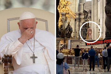 Entsetzen im Vatikan: Nackter Mann springt plötzlich auf den Altar!