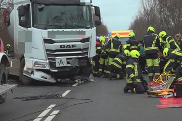 Frontalcrash mit Tanklastwagen: Rettungsheli im Einsatz