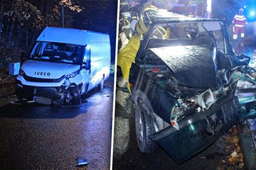 VW rutscht in den Gegenverkehr: Zwei Insassen (18,22) schwer verletzt