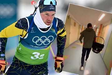 Biathlon-Star auf Baby-Wolke sieben! Wer zeigt uns hier stolz sein Papa-Glück?