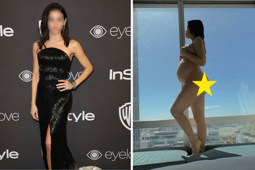 "Noch einen Monat": Welche schwangere Schauspielerin posiert hier nackt vorm Fenster?