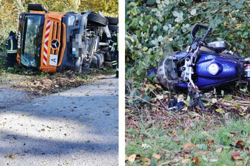 In Kurve krachte es: Biker schwer verletzt!