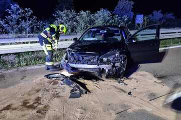 Sperrung auf A9: Rettungshubschrauber im Einsatz