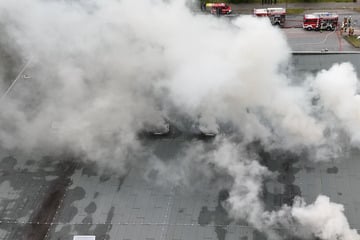 Starke Rauchschwaden: Lagerhalle im Norden steht in Flammen
