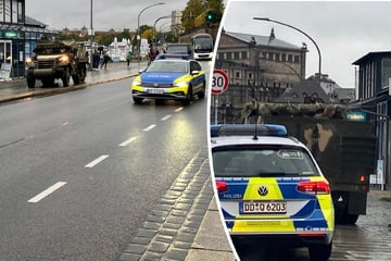 Dresden: Militärfahrzeug am Terrassenufer von Polizei gestoppt: Was war denn da los?