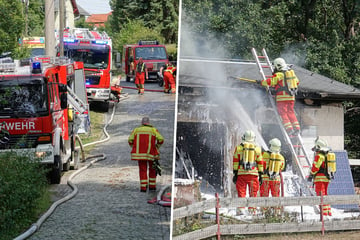 Bungalow steht nördlich von Dresden in Flammen: Polizei ermittelt in alle Richtungen