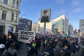 Demo am Checkpoint Charlie: Rund 150 Palästiner unterwegs