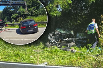 Tödlicher Unfall auf Bundesstraße: BMW hebt ab und kracht gegen Baum