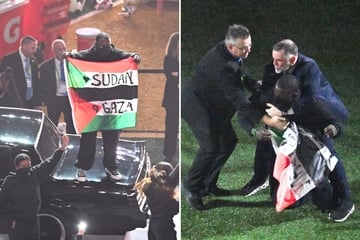 Super Bowl performer arrested for crashing Kendrick Lamar performance with Gaza protest
