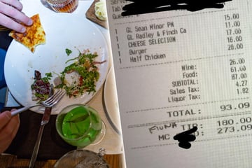 Mann ist fassungslos, als er sieht, was ihm in Restaurant abgerechnet wurde