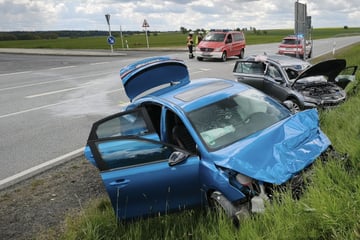 Sechs Verletzte bei Unfall: Kia und Škoda schleudern in Böschung