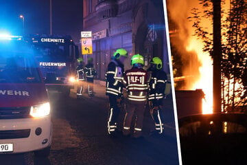 Chemnitz: Feuerwehreinsätze in Chemnitz: Container in Flammen, Rauch aus Kellerfenster