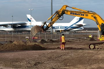 Nach Verzögerungen: Bauarbeiten für Leipziger Antonov-Hangar gehen weiter