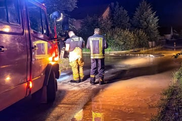 Wasser-Chaos im Landkreis Bautzen: Rohrbruch flutet Straßen