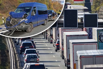 Unfall A4: Unfall folgt auf Unfall: Mega-Stau auf A4 in Dresden