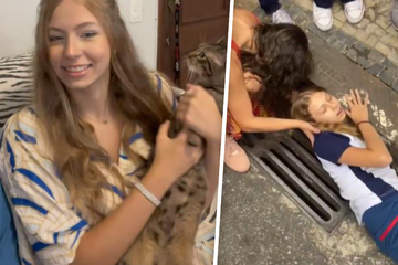 Cat gets stuck down drain and changes rescuer's life!