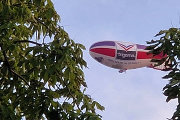 Leipzig: Ein Tag nach Suizid-Geständnis vom Boss: Zeppelin wirbt über Sachsen