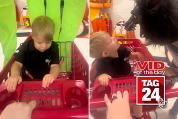 Viral Video of the Day for October 28, 2025: Toddler has hilarious reaction to dad's scary Halloween mask in Target!