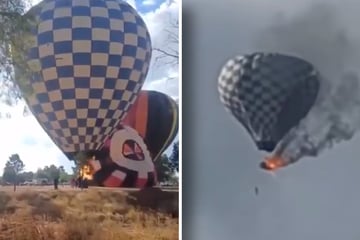 Todesdrama bei Stadtfest: Familienvater stürzt aus brennendem Heißluftballon