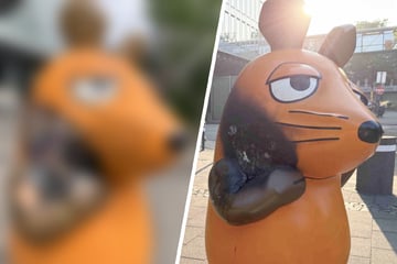Nach Brandanschlag: So rührend kümmern sich die Fans um die ramponierte Maus-Figur