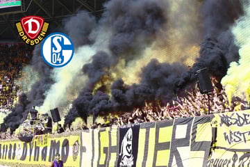 Dynamo gegen Schalke live: Pyro der SGD-Fans, das Spiel läuft