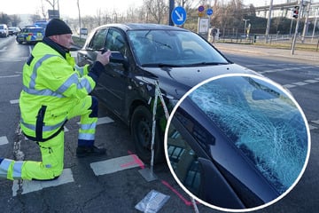 Schwerer Unfall in Dresden: Junger Mann von Mazda-Fahrer erfasst