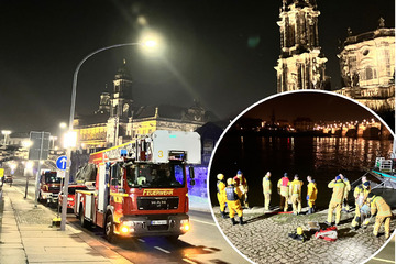 Dresden: Aufruhr an der Elbe: Polizei und Feuerwehr suchen nach Person