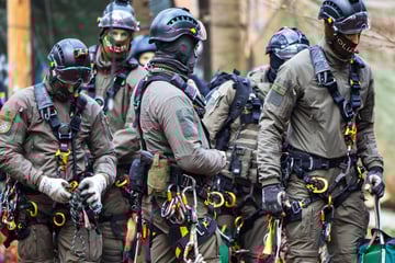 Protestcamp in südhessischem Wald geräumt: Aktivisten von Bäumen geholt