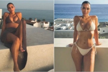 Kim Kardashian flaunts her curves in steamy vacation snaps!