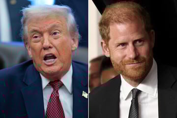 Prince Harry takes jab at "king" Trump in surprise late-night appearance